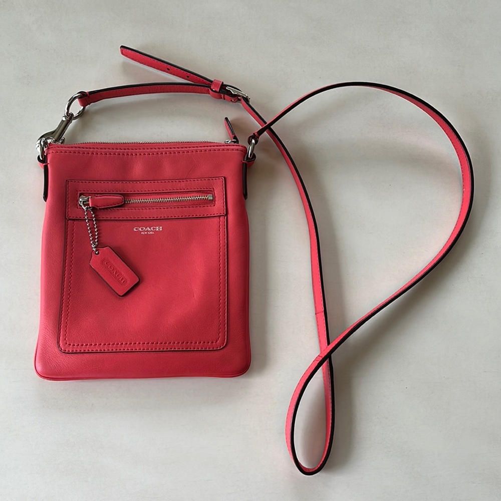 Coach Salmon Pink Crossbody Bag! Gem